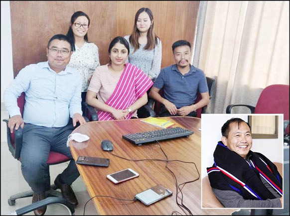 District Administration & DLCW-Mahila Shakti Kendra (BBBP), Phek during the webinarheld on September 10. (Inset) Entrepreneurs Associates, CEO Neichute Doulo.